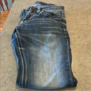 BKE Men's Slim Straight Jeans - Dark Blue   28 x 34